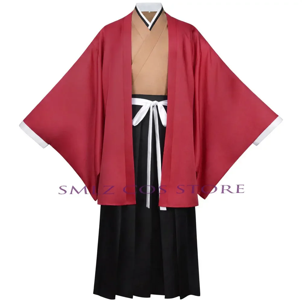 Anime Cosplay Tsugikuni Yoriichi Cosplay Costume Kimono Halloween Red Uniforms Wig Set Prop