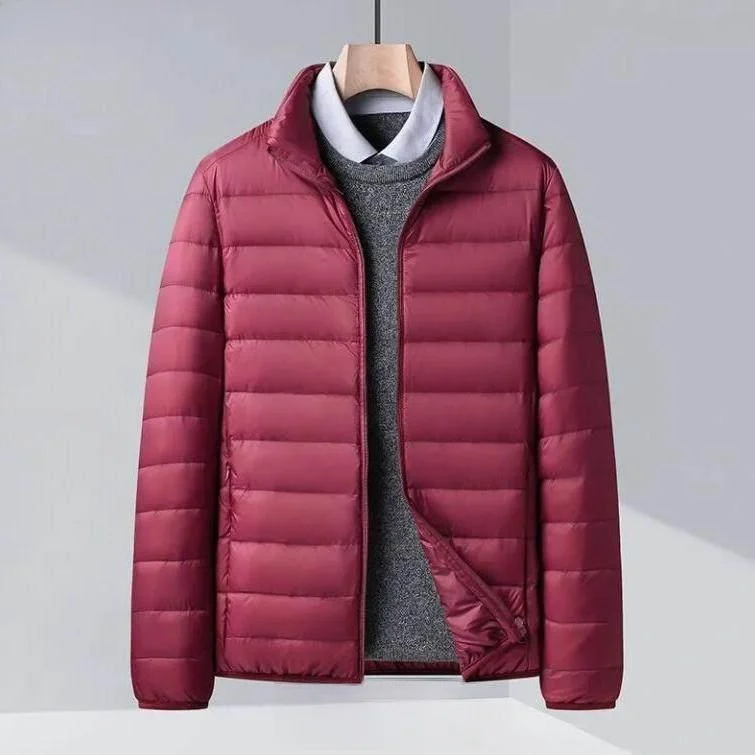 

Легкий весенне-осенний пуховый хлопковый джет, мужской воротник-стойка с капюшоном, супертонкая верхняя одежда больших размеров, теплая деловая одежда...
