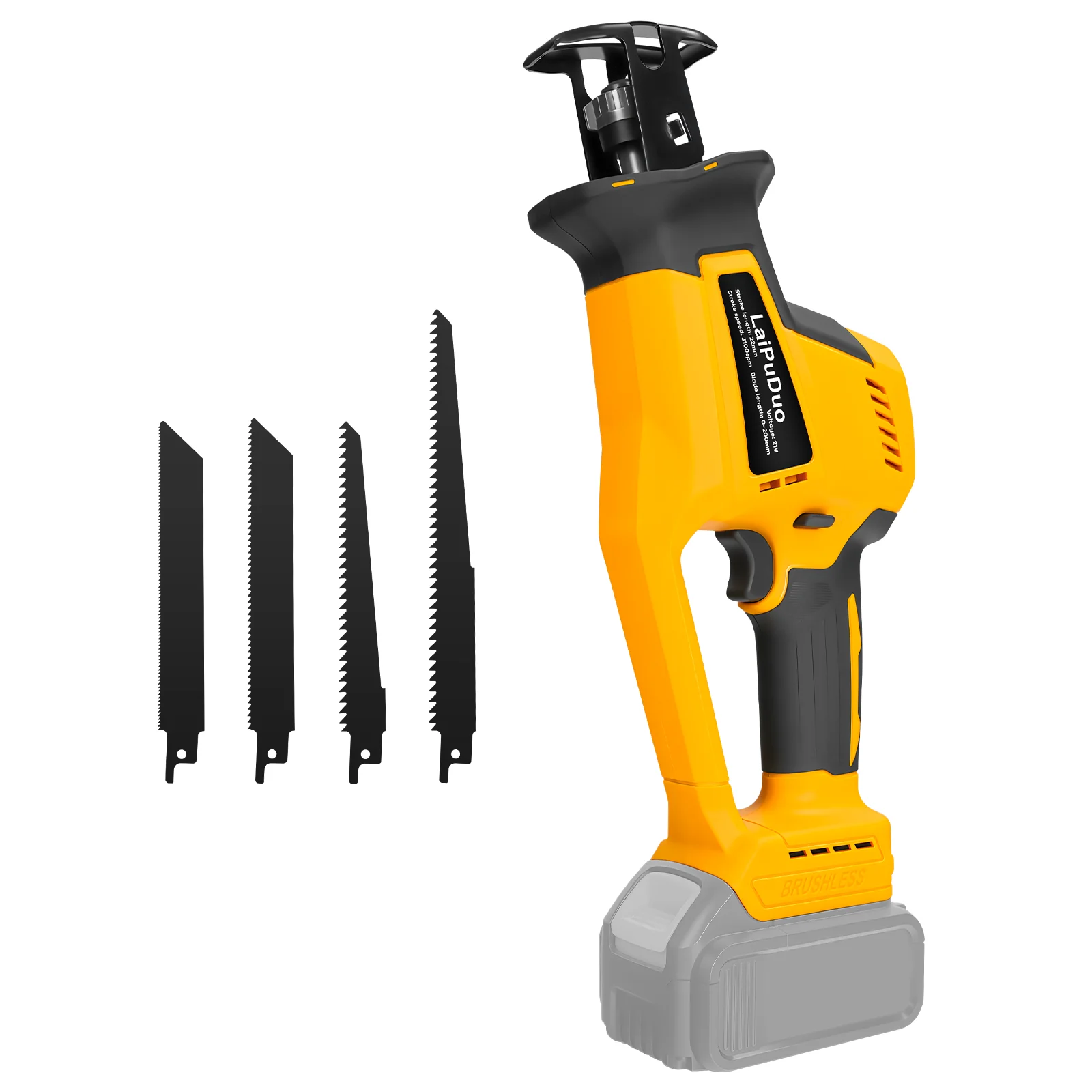 

Cordless Reciprocating Saw 3100SPM Brushless Electric Saber Saw Wood Metal Pipe Cutting Saw Power Tool For Dewalt 20V Battery