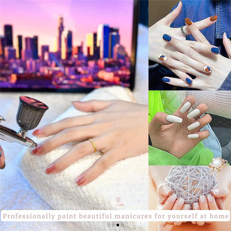 PA-エアブラシキット - 充電式ハンドヘルドエアブラシコンプレッサー、プロフェッショナルコードレス自動エアブラシガン、ネイルアート、メイクアップ用