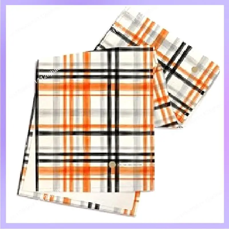 N83R Autumn Lineplaid Printed Table Flag Linen Durable Table Cloth Party Setting Ceremonial Table Towel Dining Table Decor