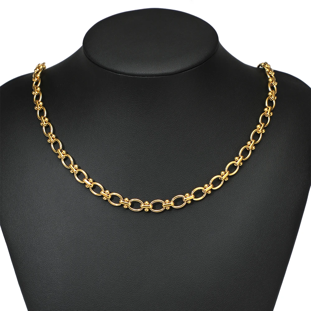 1 Meter Edelstahl Ovale Handgefertigte Punk-Ketten DIY Hip-Hop Herren Halsketten Zubehör Armbänder Schmuck Ohrringe Herstellung – Detail 4