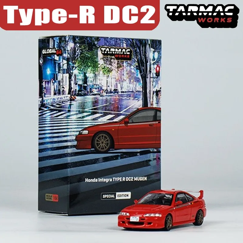 TARMAC WORKS 1/64 Mugen Integra Typ-R DC2 HEC Legierung Kraftfahrzeug Spielzeug Druckguss Metall Modell Sammlung Junge Weihnachtsgeschenke