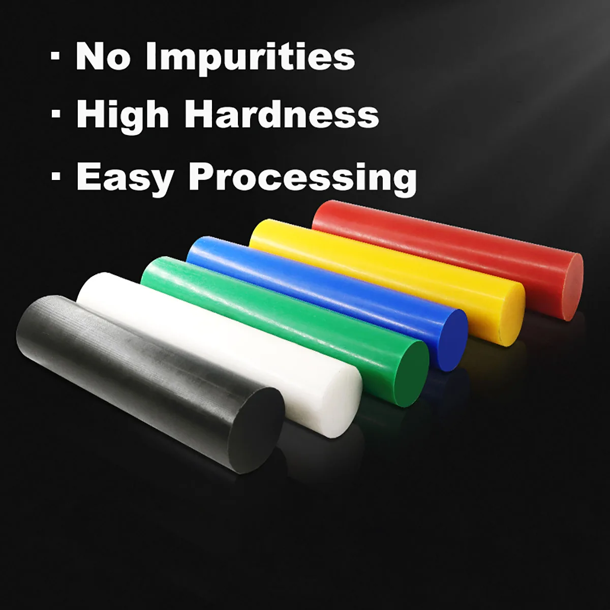 

2Pcs 50cm Diameter 3-50mm Black White Red Blue Yellow Green POM Rods Solid Plastic Bar Polyoxymethylene Rod Stick Machining