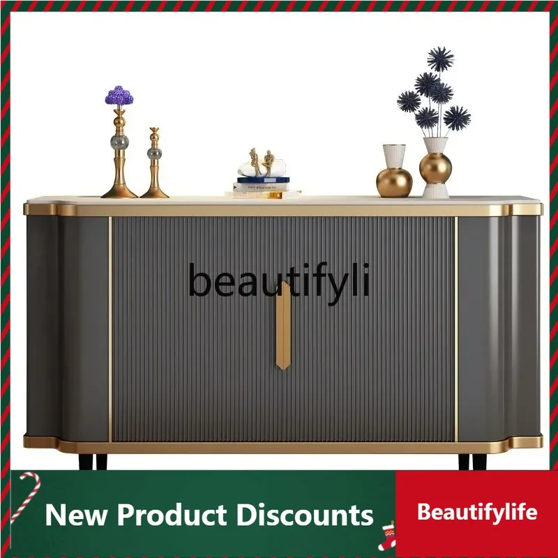 

LTD80 Simple modern light luxury style home entrance cabinet shoe cabinet integrated solid wood D80