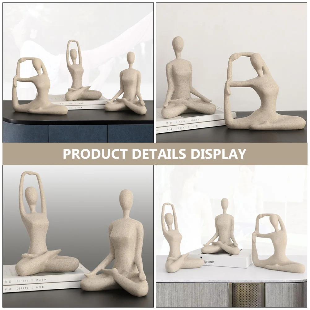 

Figure Resin Resin Yoga nament naments for Home Office Car Yoga Figurine Decor Bedroom Party Lovely Statue Figurine