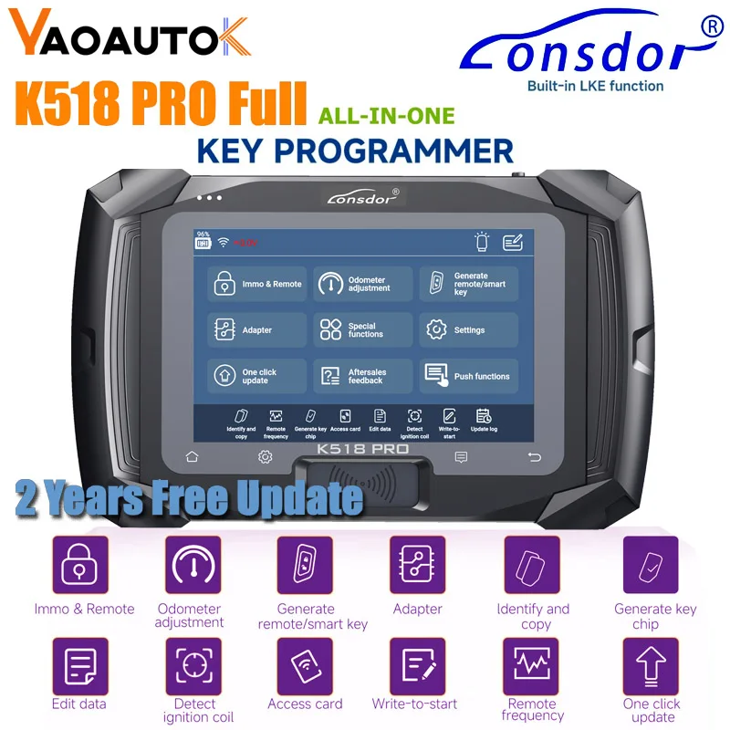 

Lonsdor 2023 NEW K518 PRO полная конфигурация инструмент для программирования ключей «Все в одном» 2 года бесплатное обновление