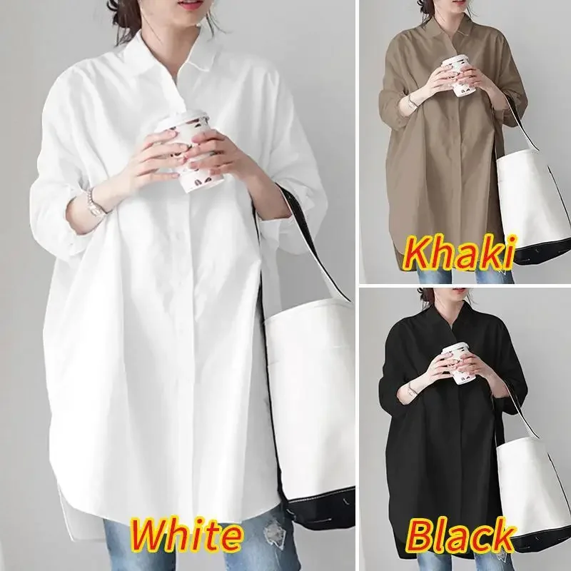 2024 New Amazon Women's Clothing Long Sleeve Loose-fit Casual Shirt Wholesale 1688 Fashionable Cross-border E-commerce