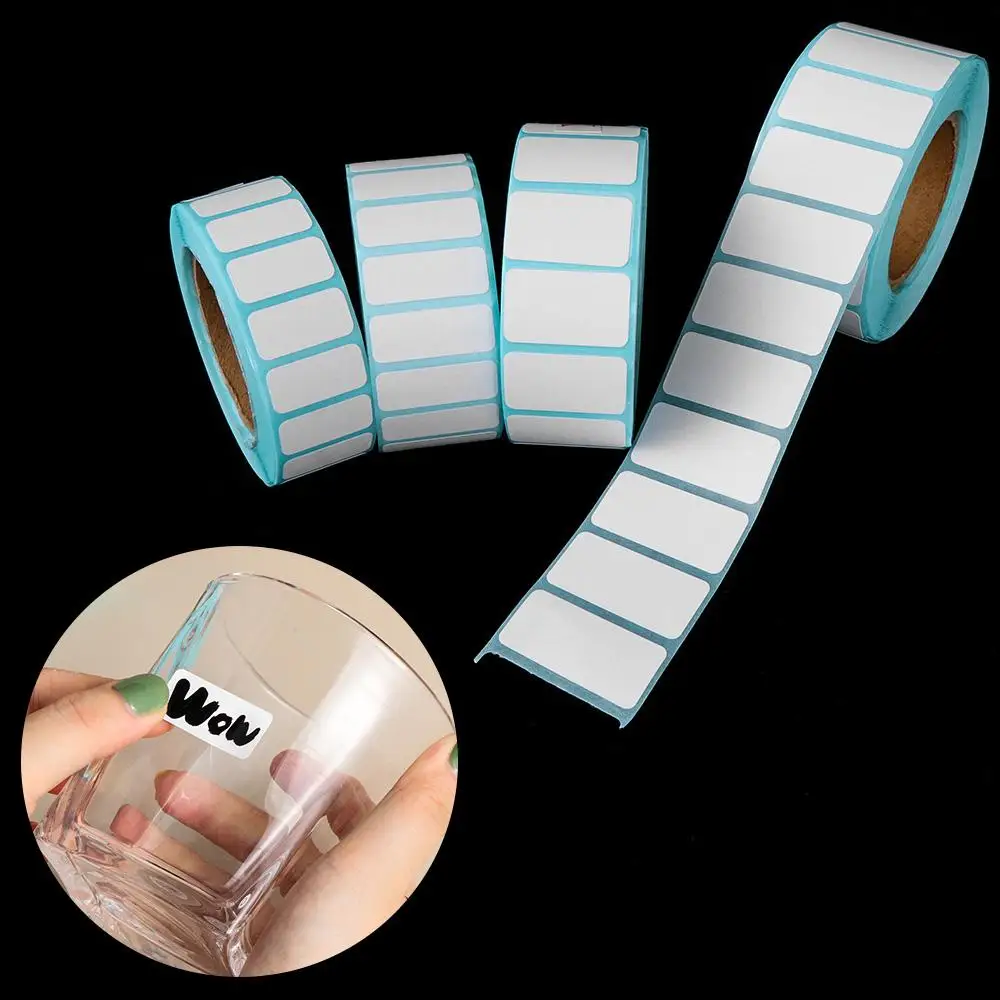 1000pcs/Roll Convenient Blank Tag Print Supplies Adhesive Paper Thermal Sticker Waterproof Package Label