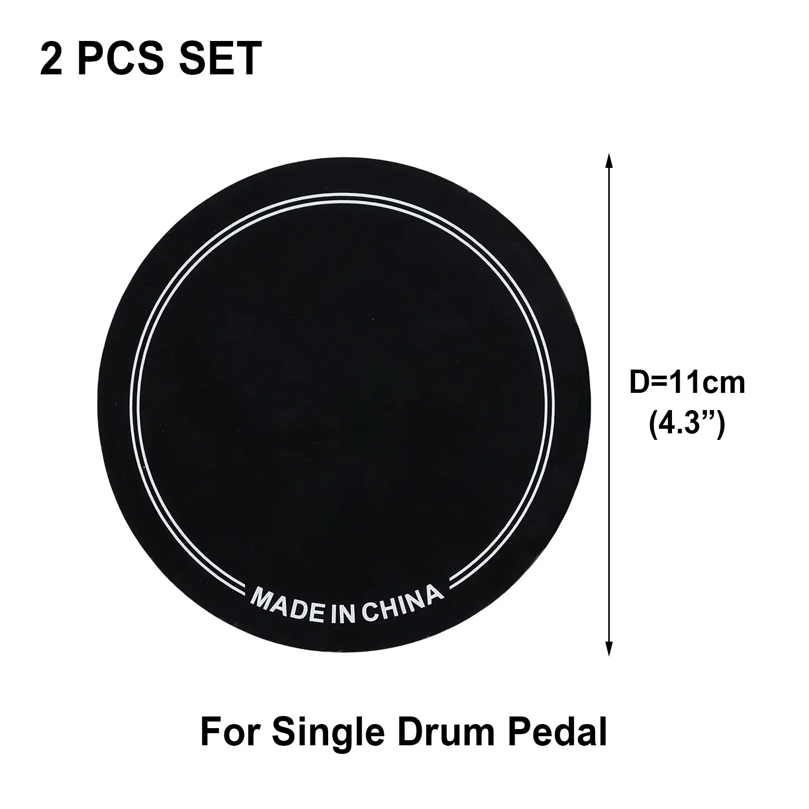 Double/Single Bass Drum Patch  Pedal Fatigue Protection  Enhanced Attack  Percussion Instrument Accessory  Set of 2