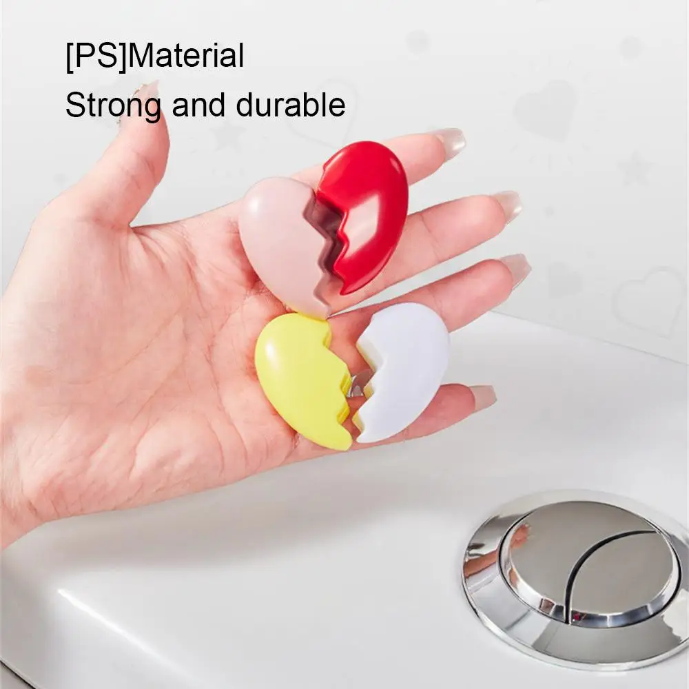 Multifunctional Toilet Press Button Heart Shaped Toilet Press For Bathroom Water Tank Buttons Bath Room Decor Accessories