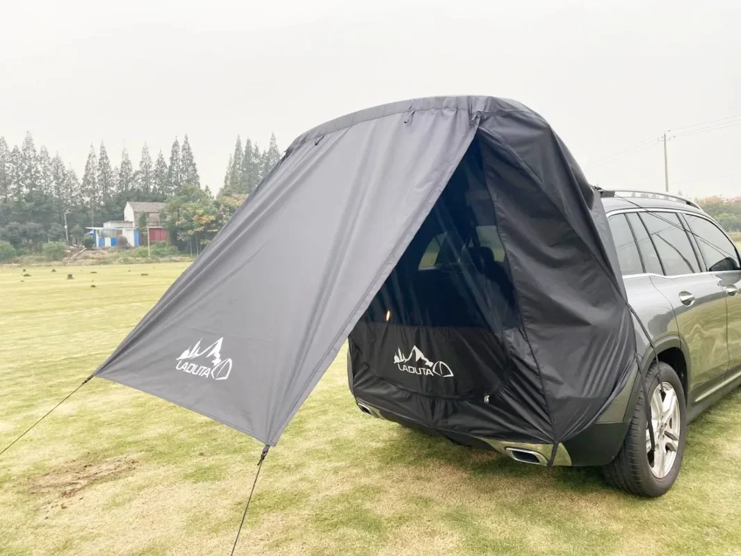 Tenda di estensione per bagagliaio per auto SUV Tenda da viaggio per campeggio all'aperto Portellone per auto Parasole Tenda impermeabile Tenda per tenda Accessori esterni per auto