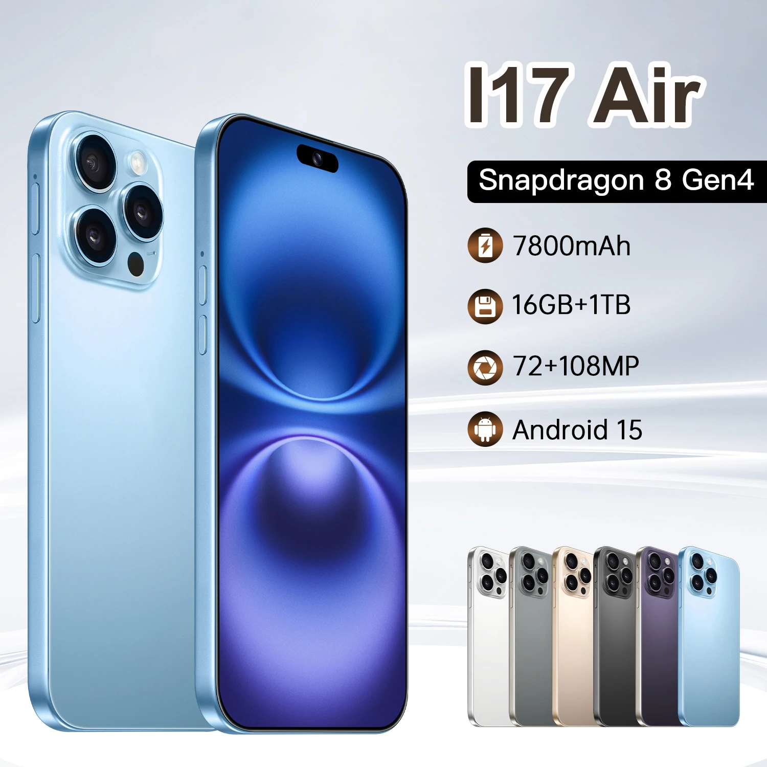 

HOT 2026 NEW Silicone Case For i17 Air 7.3 Inch High Quality Smartphone Shockproof Cover Lite Moblie Phones Cases Accessories