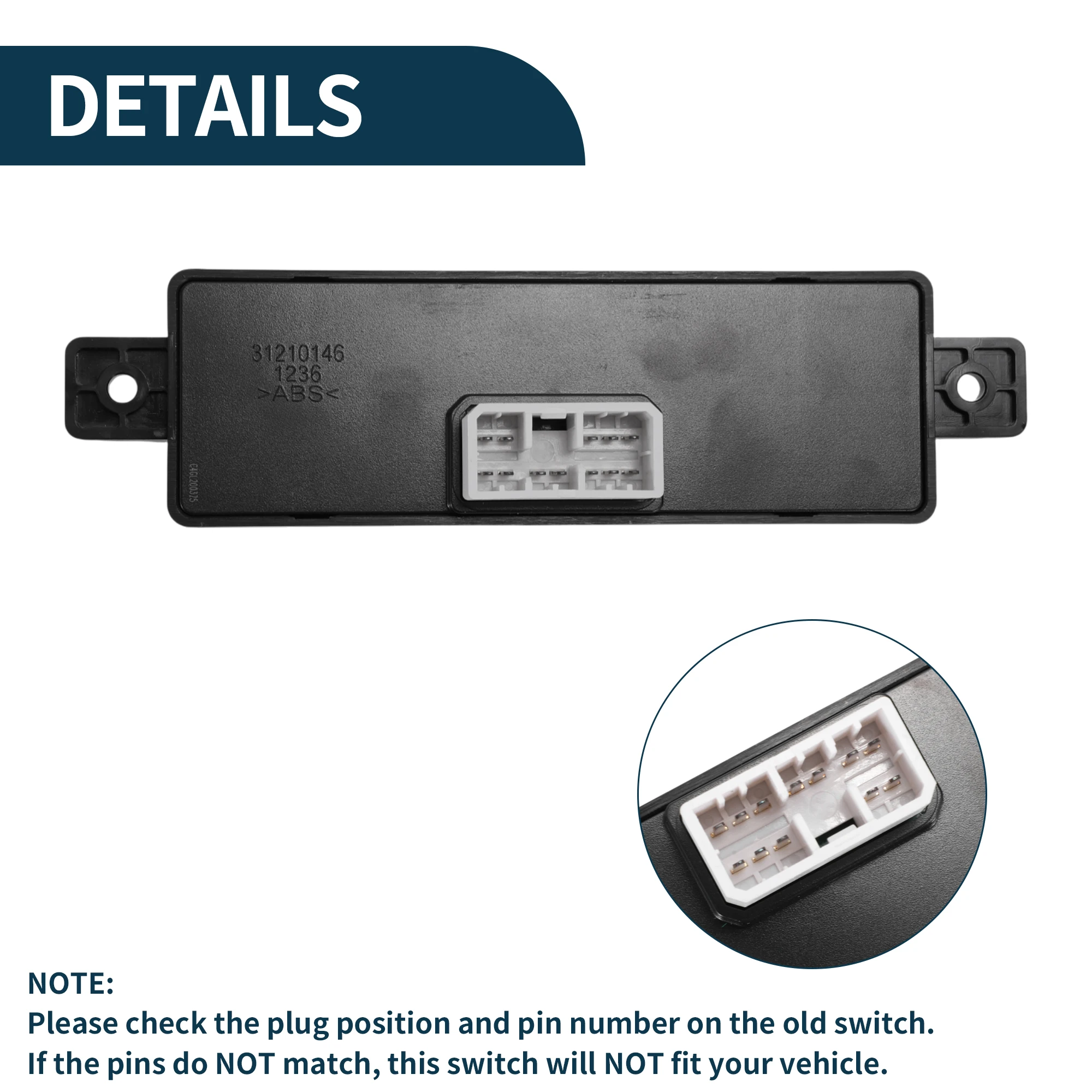 UXCELL No.88292-3S100-4X Power Seat Switch for Hyundai Santa Fe 2012 2013 2014  Black