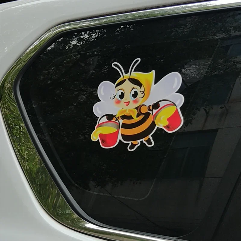 Car Stickers Lovely Beautiful Bees Vehicle Supplies Decoration Baby on Board Sticker Decals Sunscreen and Waterproof PVC