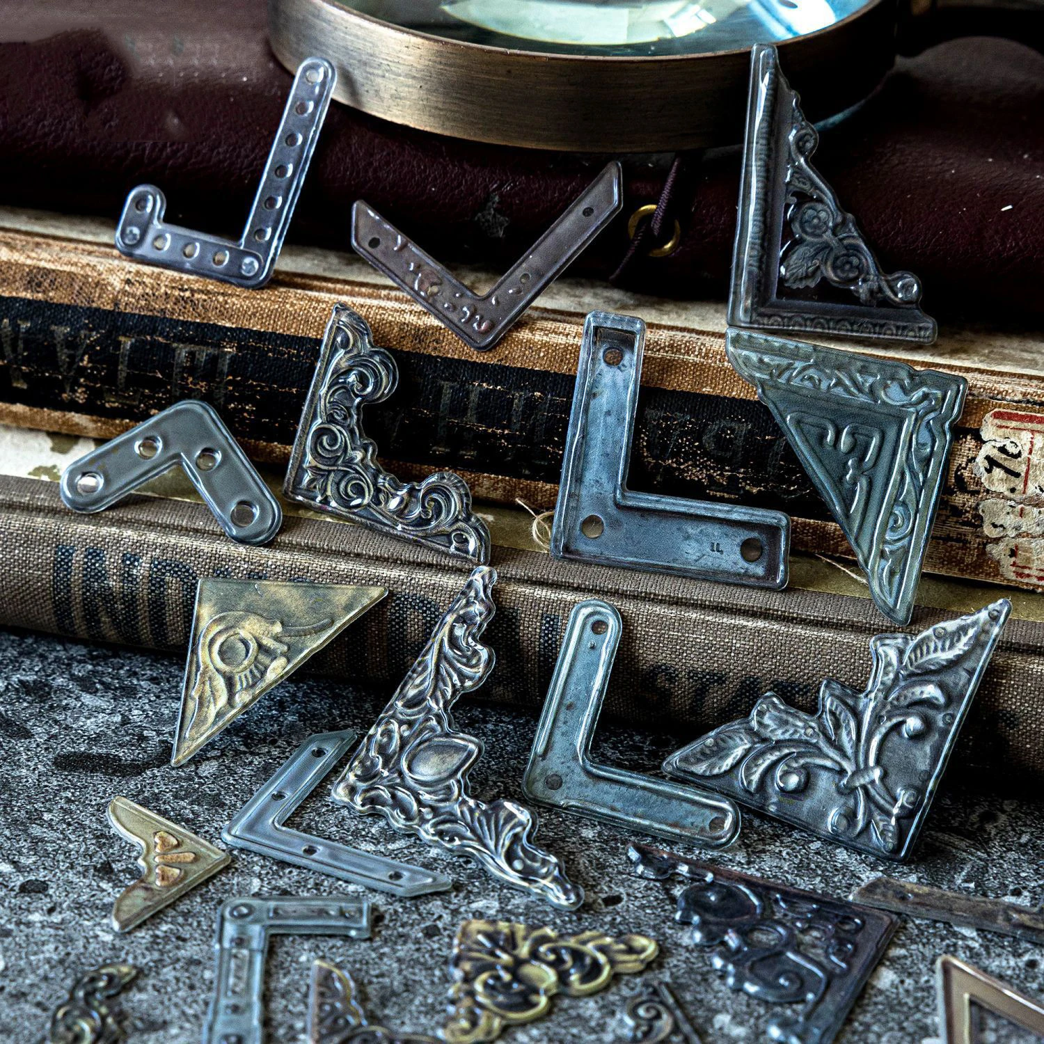 

Серия альбомов времени, винтажная полая граница, рельефный пейзаж, наклейка для домашних животных, креативный материал для журнала «сделай сам», канцелярские принадлежности для коллажа