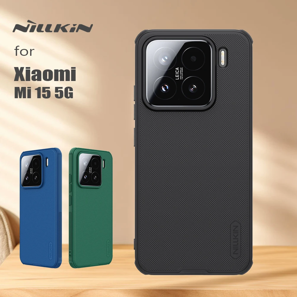 Nillkin for Xiaomi Mi 15 5G Case Super Frosted Shield Pro Hard PC Panel Soft Frame 360 Shockproof Cover