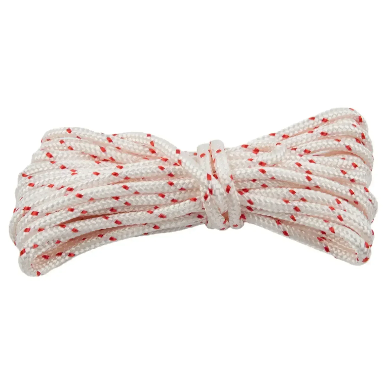 5 متر * 4 مللي متر ألياف النايلون الأبيض مع النقاط الحمراء سحب حبل كاتب حبل ل بالمنشار الانتهازي جزازة العشب حديقة معدات الطاقة اكسسوارات