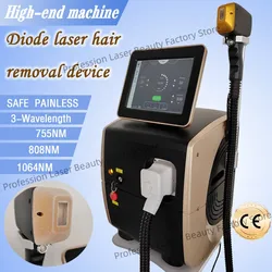 Professional Diode Laser Ice Titanium Body Hair Removal Machine Portable 808 755 1064 Alexandrite Device 3 waves Permanent  CE