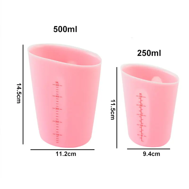 JCD Silicone Measuring Cup Double Scale Food Grade Durable Non-stick DIY Cake Epoxy Resin Jewelry Making Kitchen Baking Tools