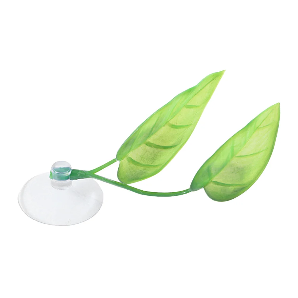 

Realistic Artificial Betta Leaf Hammock for Fish Tank Decor Safe PVC Breeding Resting Spot Suction Cup Betta Fish