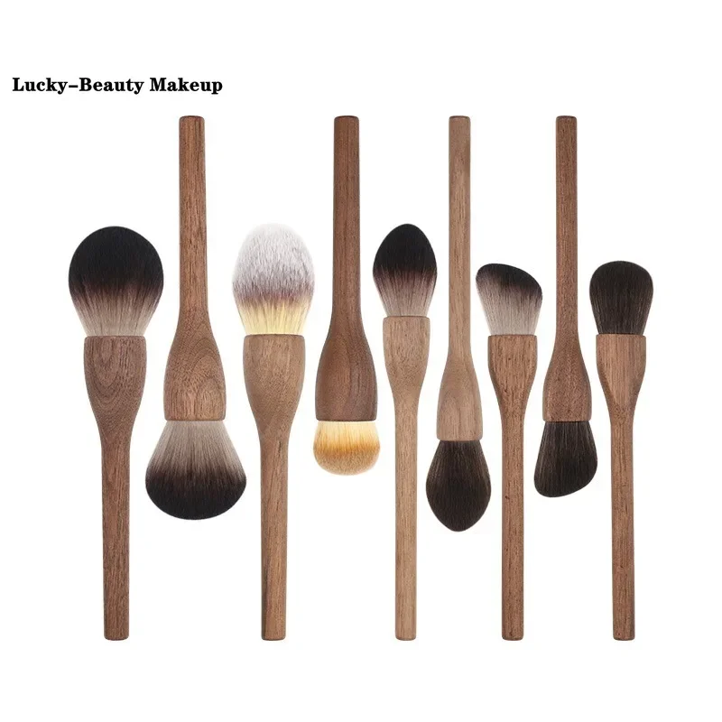 Karsyngirl Big Soft Powder Brush for Makeup Overall Finish Setting Brushes Make Up Wood Handle Walnut Color Tool Cosmetic