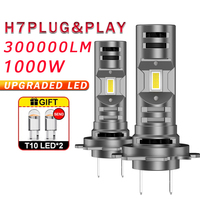 H7 Headlights Bulb 1:1 Size Wireless CSP Led For Car 1000W Turbo Dual Fan Cooling Led Lamp 6500K Canbus Auto Lights Super Bright