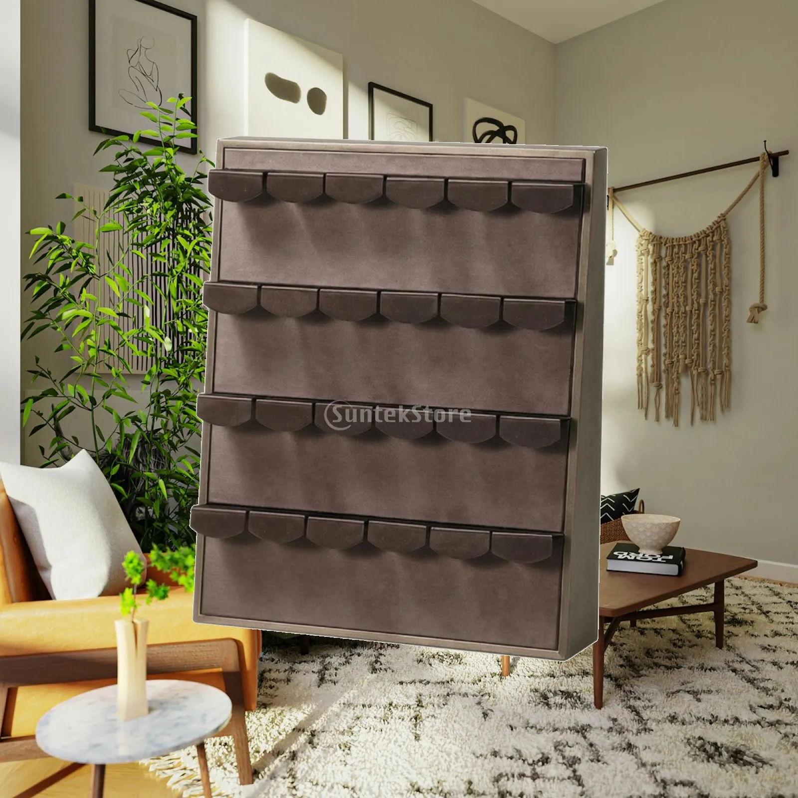 Upright Earring Organizer Space-Saving Earring Holder with Punched Holes Upright Jewelry Storage Tray Slim for Vanity, Dresser