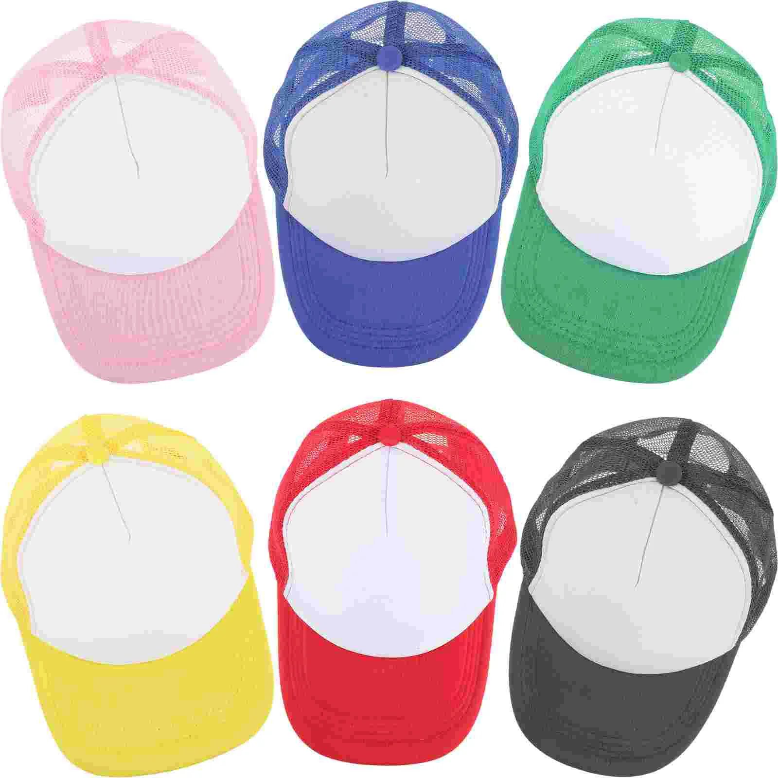 

6 Pcs Heat Transfer Baseball Hat Sublimation Hats Bulk Men Sun Visor Blank Polyester (polyester Fiber) Man