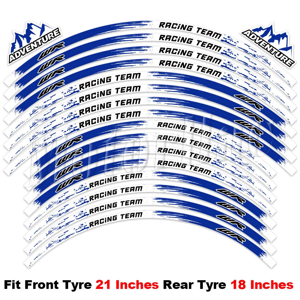 Reflektierender Motorrad-Felgenaufkleber 21/18 Zoll Streifenaufkleber Zubehör für WR250R WR250F WR450F WR 250R 250F 450F – Detail 8