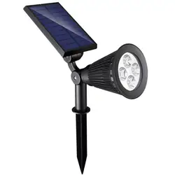 Outdoor LED Solar Spotlight 7 LED ajustável Solar Lawn Lamp Waterproof Color Changing Garden Landscape Decoração Wall Light