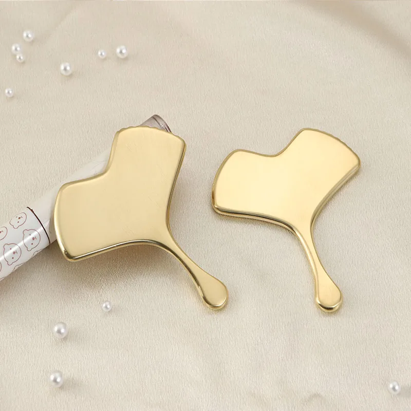 Pure Copper Brass Gua Sha Board Facial Massage Tool Guasha Board for Acupuncture Scraping Massager Tools