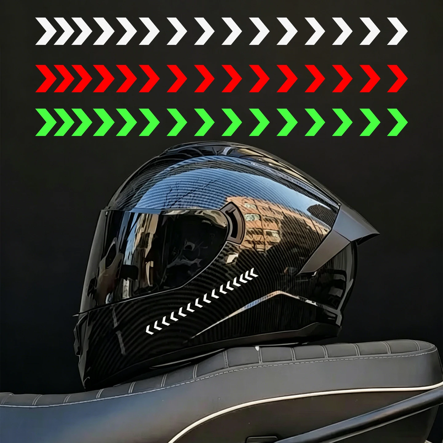 

1 Pair DIY Arrow Motorcycle Front Fender Body Universal Sticker Moto Bike Scooter Body Helmet Reflective Vinyl Decal Accessories
