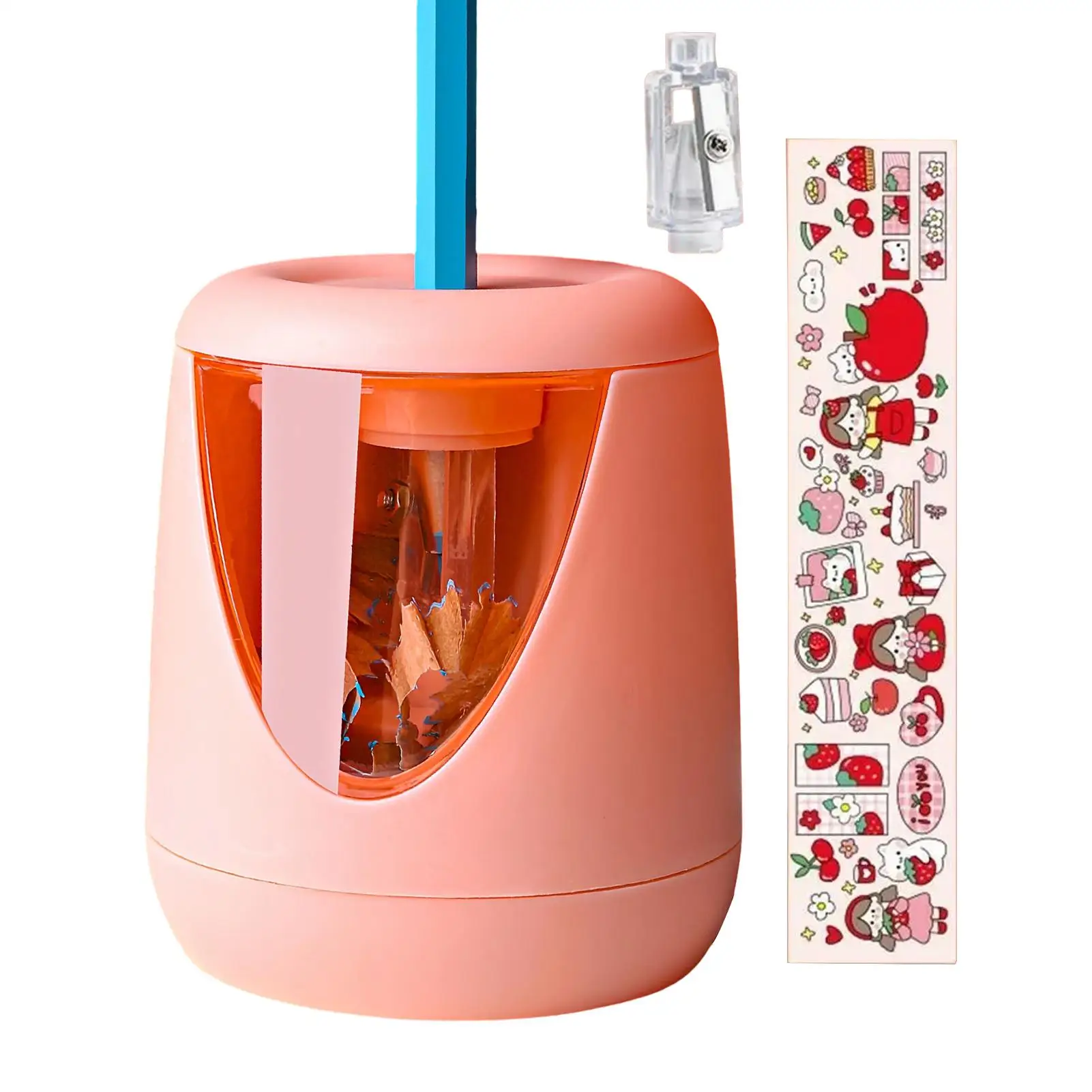 Electric Pencil Sharpener Heavy-Duty High-Capacity Automatic Adjustable Safe Classroom Desk Pencil Sharpener Machine For School
