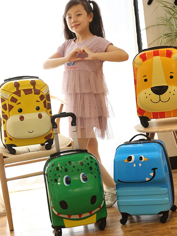 gloppie-18-inch-lightweight-female-version-carry-on-suitcase-cartoon-pattern-abs-pc-material-children's-travel-bag