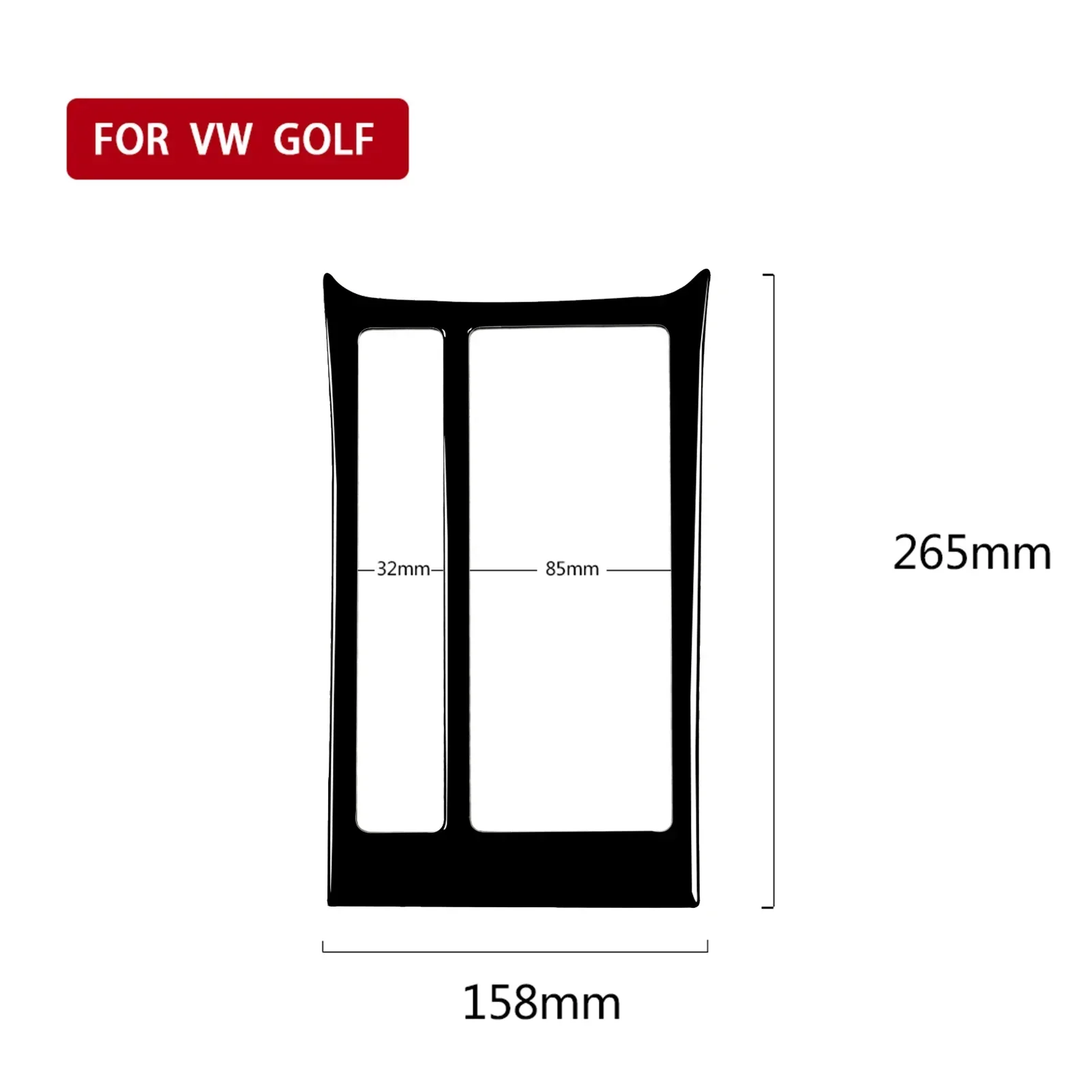 Untuk VW Golf 7 GTI Mk7 2013-2017 LHD hanya pemegang cangkir penutup Trim Panel hitam stiker modifikasi Aksesori Mobil Interior