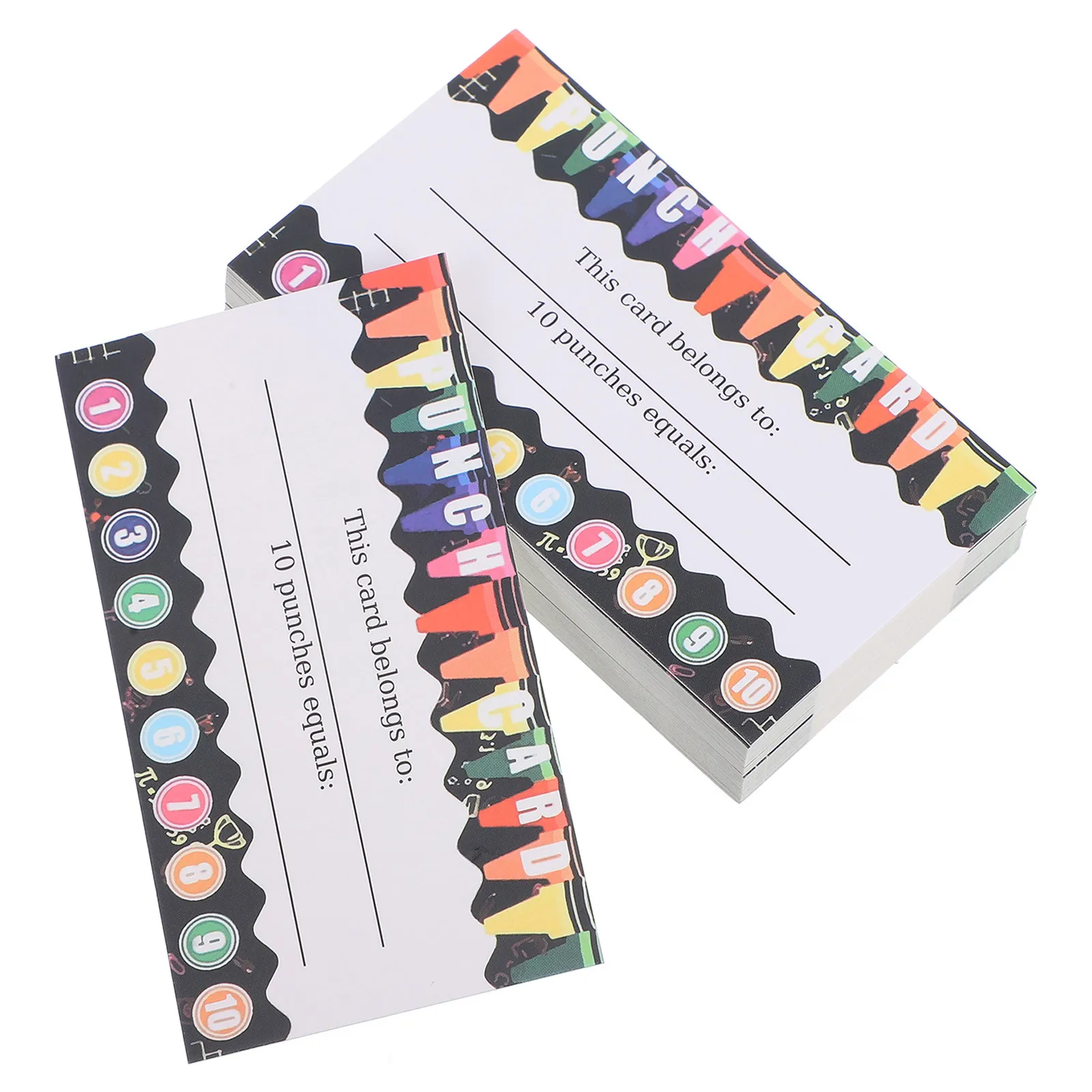 200Pcs Punch Cards Classroom Reward Incentive Student Behavior Management Teacher Loyalty Bulk Rewards Punch Cards for Classroom