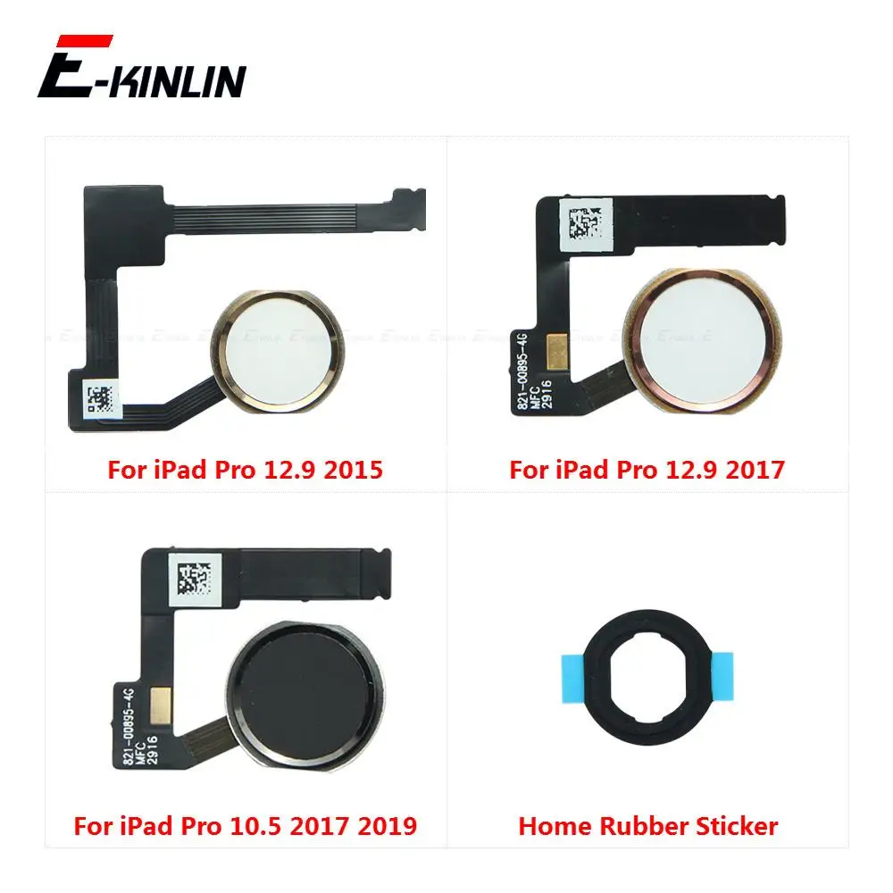 Fingerprint Scanner Connector For iPad Pro 12.9 10.5 9.7 2015 2016 2017 2019 Touch Sensor ID Home Return Button Key Flex Cable