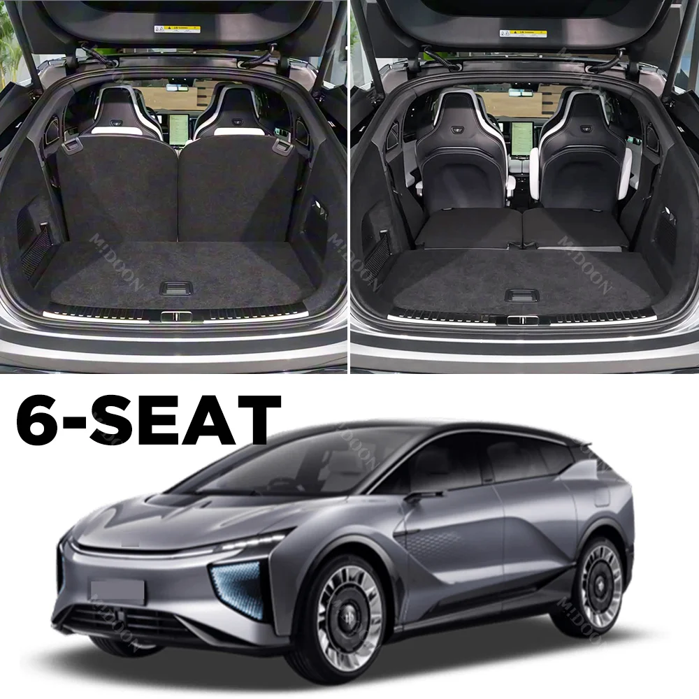 MIDOON Car Trunk Mats For Human Horizons HiPhi X 6-Seat 2021-2026 Car Floor Mats Foot Pads Cargo Liner Interior Accessories