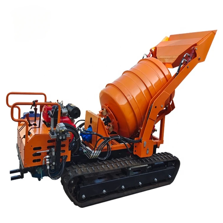 YG Mini Mobile Portable Cement Concrete Mixer Small Hydraulic Shovel Loader Hand-held/stand-driven Crawler Concrete Mixer