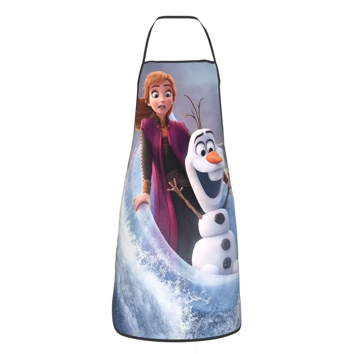 Custom Animated Movie Frozen Olaf Apron Women Men Unisex Bib Cartoon Kitchen Cooking Tablier Cuisine Chef Painting