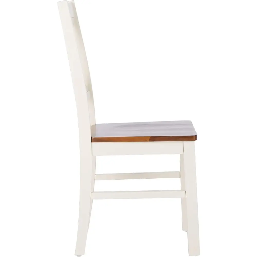 Home Collection Akash White And Natural X-Ba 18-Inch Dining Chair (Set Of 2)