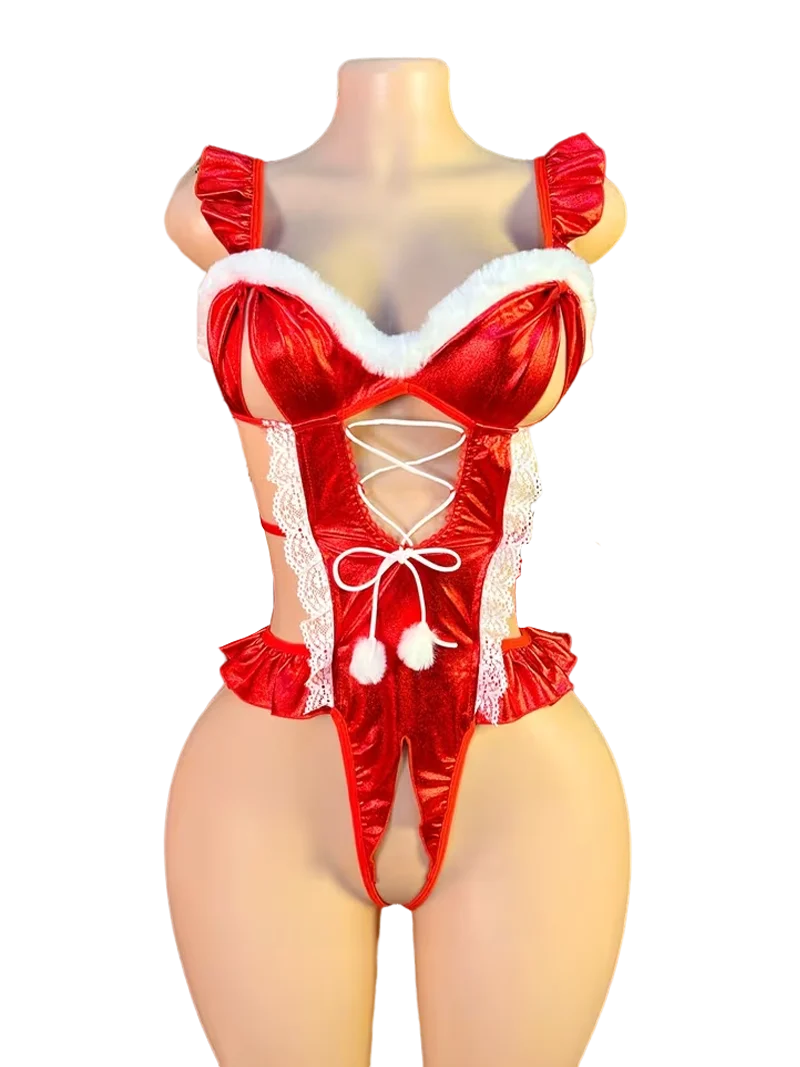 Sexy Lingerie Hot Babydoll Woman Underwear Red Christmas Cosplay Costumes Sleepwear Exotic Lingerie Sexy Dress Erotic Underwear