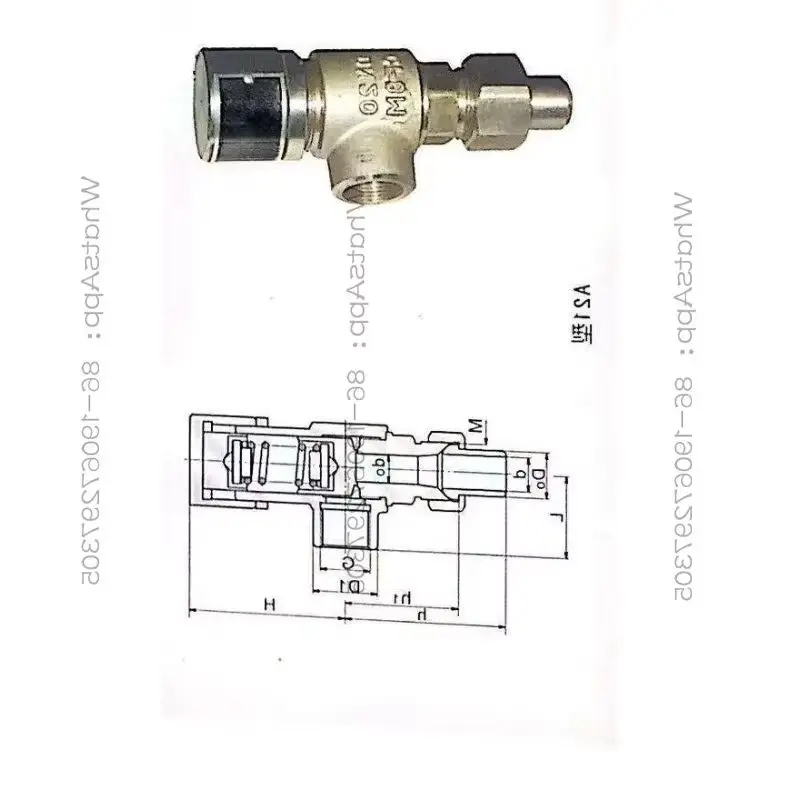PPPP A21W F Y-16P/25P 304 stainless steel spring micro-opening safety valve A21H-16C/40C DN15
