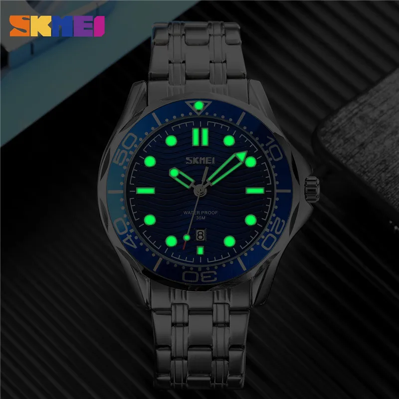 SKMEI-Montre-bracelet à quartz pour homme, mouvement japonais, cadran Bergame en trois dimensions, mode 9276