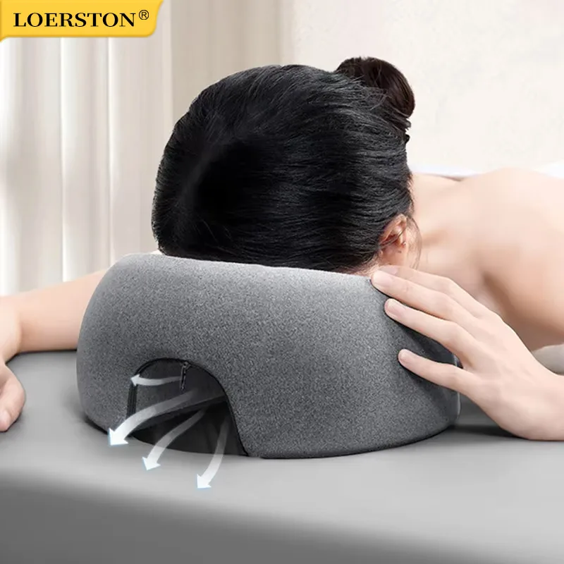 Face Down Pillow Prone Pillow for Prone Face Down Resting Comfort Memory Foam Ergonomics Home Massage Headrest for Beauty Salon