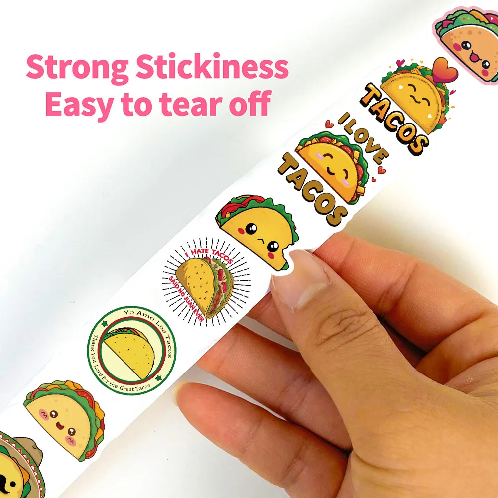 500 SZTUK Naklejek Taco Roll Nostalgia Harajuku Streetwear Scrapbooking Kawa Telefon Casual Skateboard Moda Estetyczne Naklejki