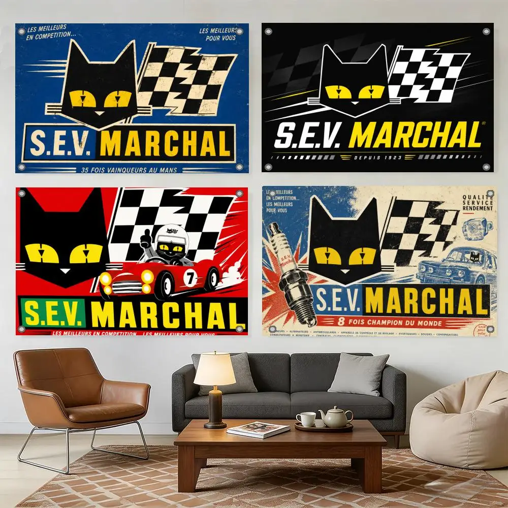 Brand S-SEV Marchal Flags Home Yard & Garden Decor Banner - Indoor Outdoor Wall Hanging Flag