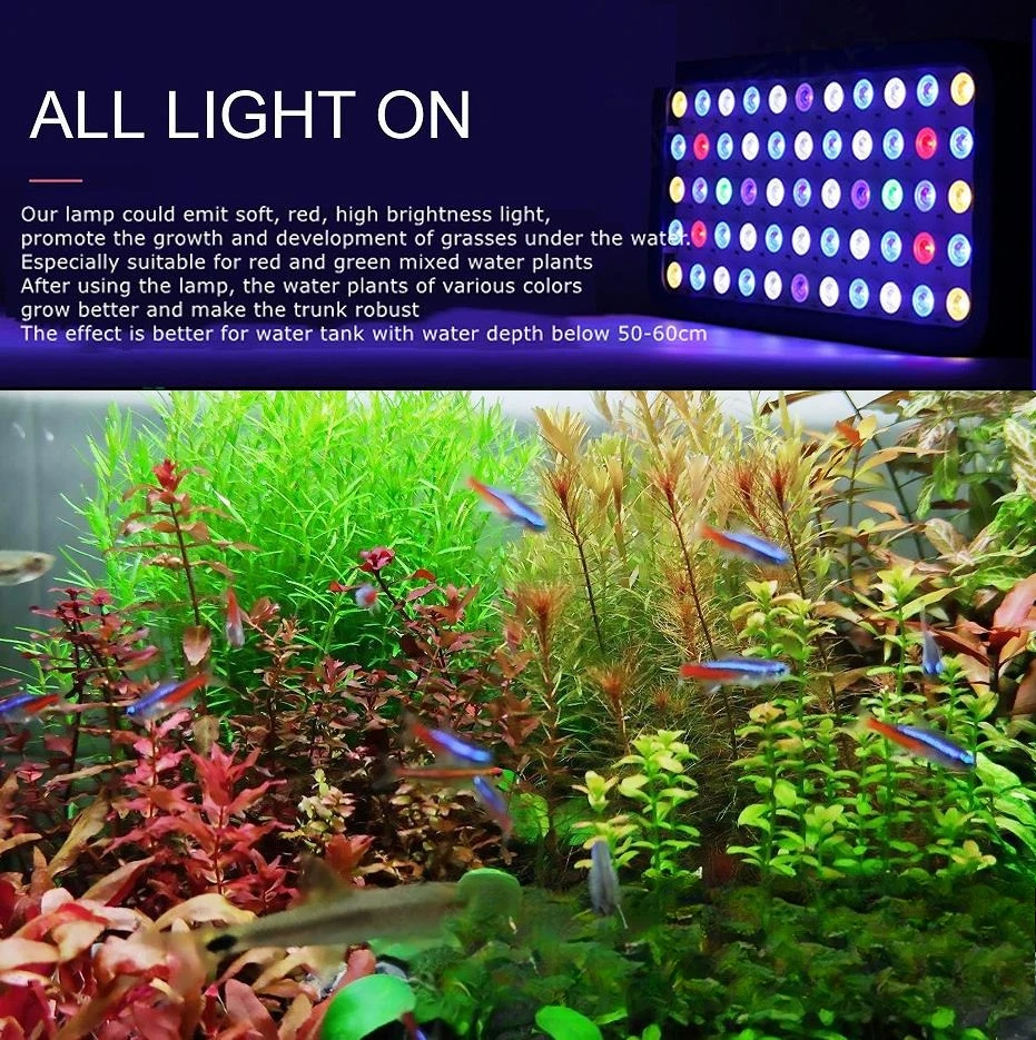 

Aquarium Light 165W LED Intelligent Dimming Timing Seawater Fish Tank Light Aquarium LPs Hard Bone SPS Coral Breeding Lamp