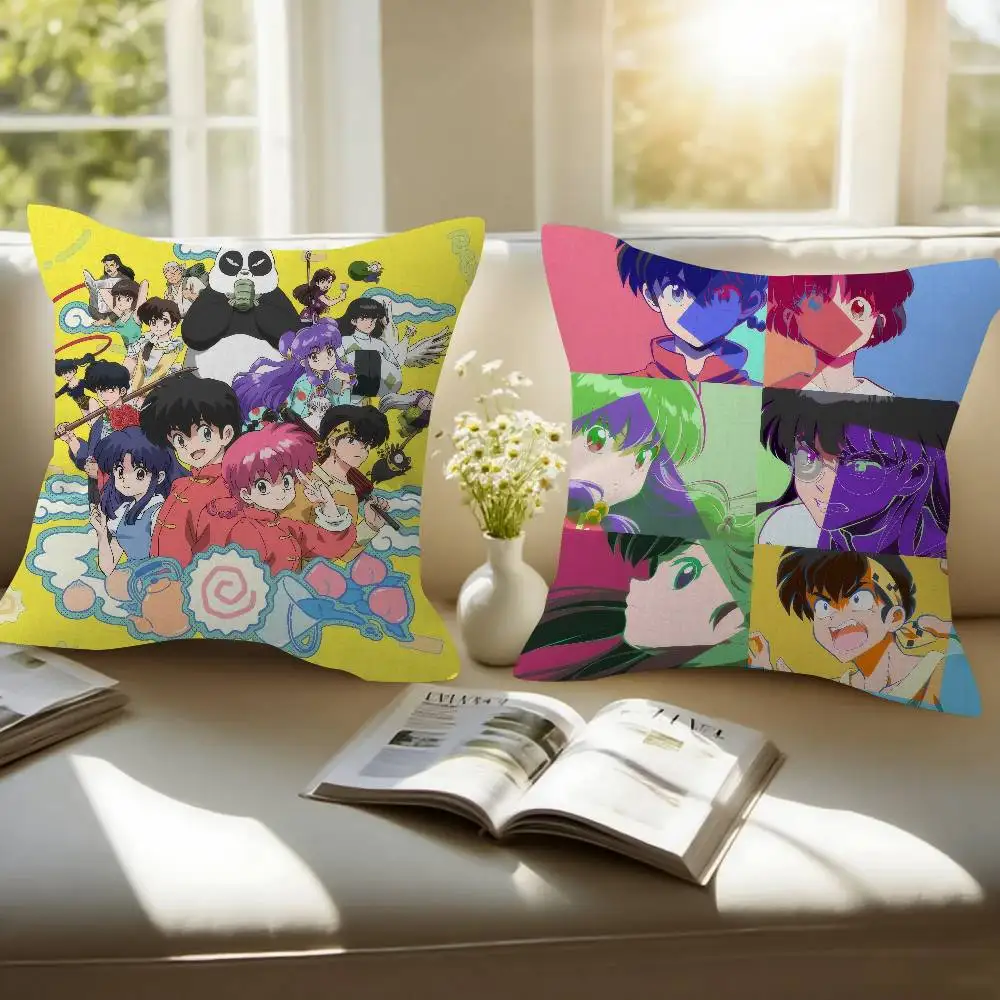 Anime Ranma 2 1 Vintage   Cushion Cover Car Throw Pillow Case For Sofa Car Christmas Gift